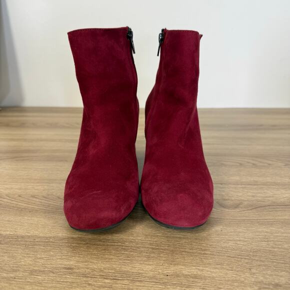 Paul Green Womens Red Chunky Booties Size 6 Beautifully made Quality Thick Heels - Picture 4 of 14